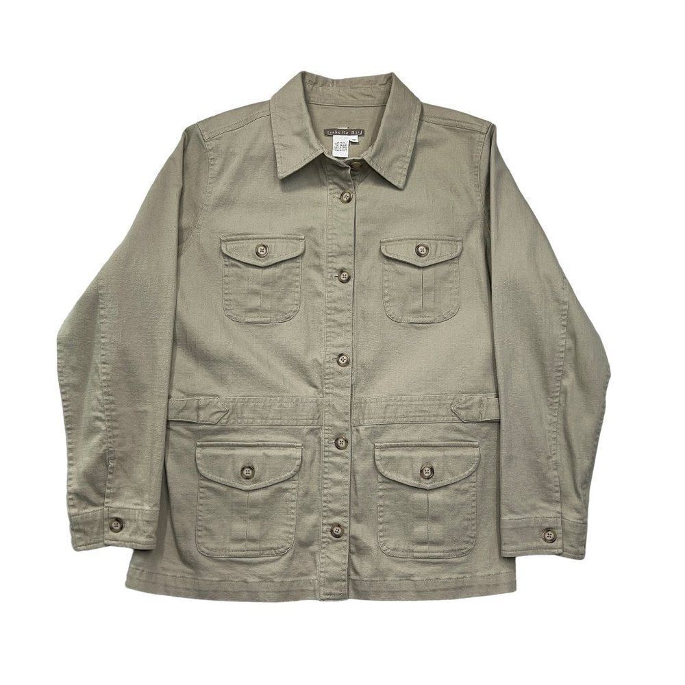 Isabella Bird Women's Tan Field Shirt Jacket Shacket‎